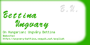 bettina ungvary business card